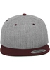 Classic Snapback 2-Tone h.grey/maroon one size